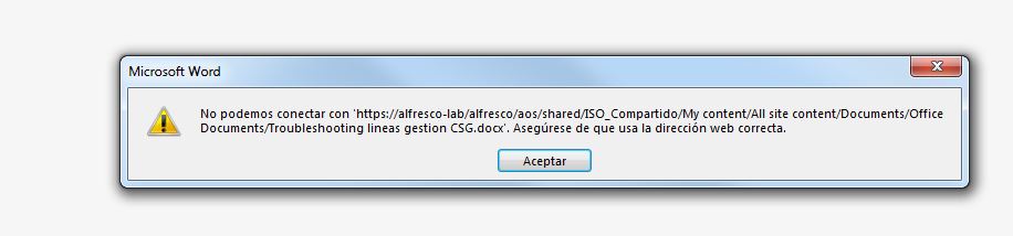 Error al abrir con Word