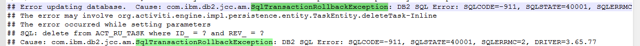 SqlTransactionRollbackException