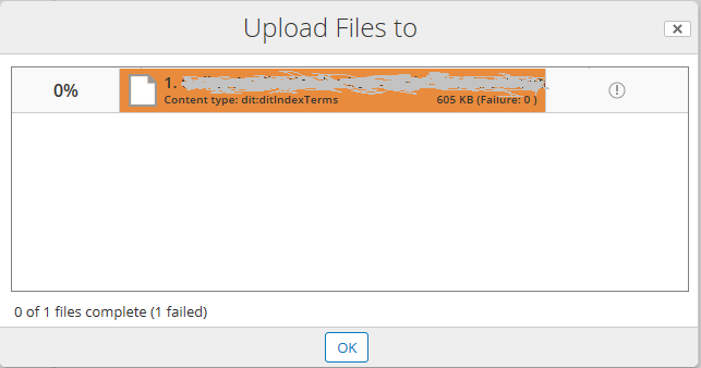 Upload error